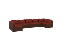 Garden Lounge Set, Garden Lounge Sets Vidaxl Marrom Rattan / Vime (n/a)