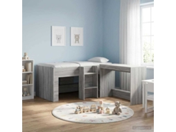 Vidaxl Cama Alta Para Crianças Sonoma Cinzento 80 X 160 Cm