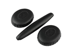 Kit Lurelia com almofadas e capa para fones de ouvido Bose QC3 QuietComfort 3, em couro sintético e espuma viscoelástica, preto.