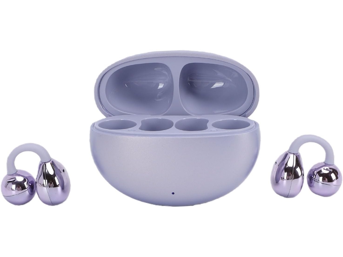 Fones De Ouvido Bluetooth Sem Fio Com Clipes Estilosos, Cancelamento