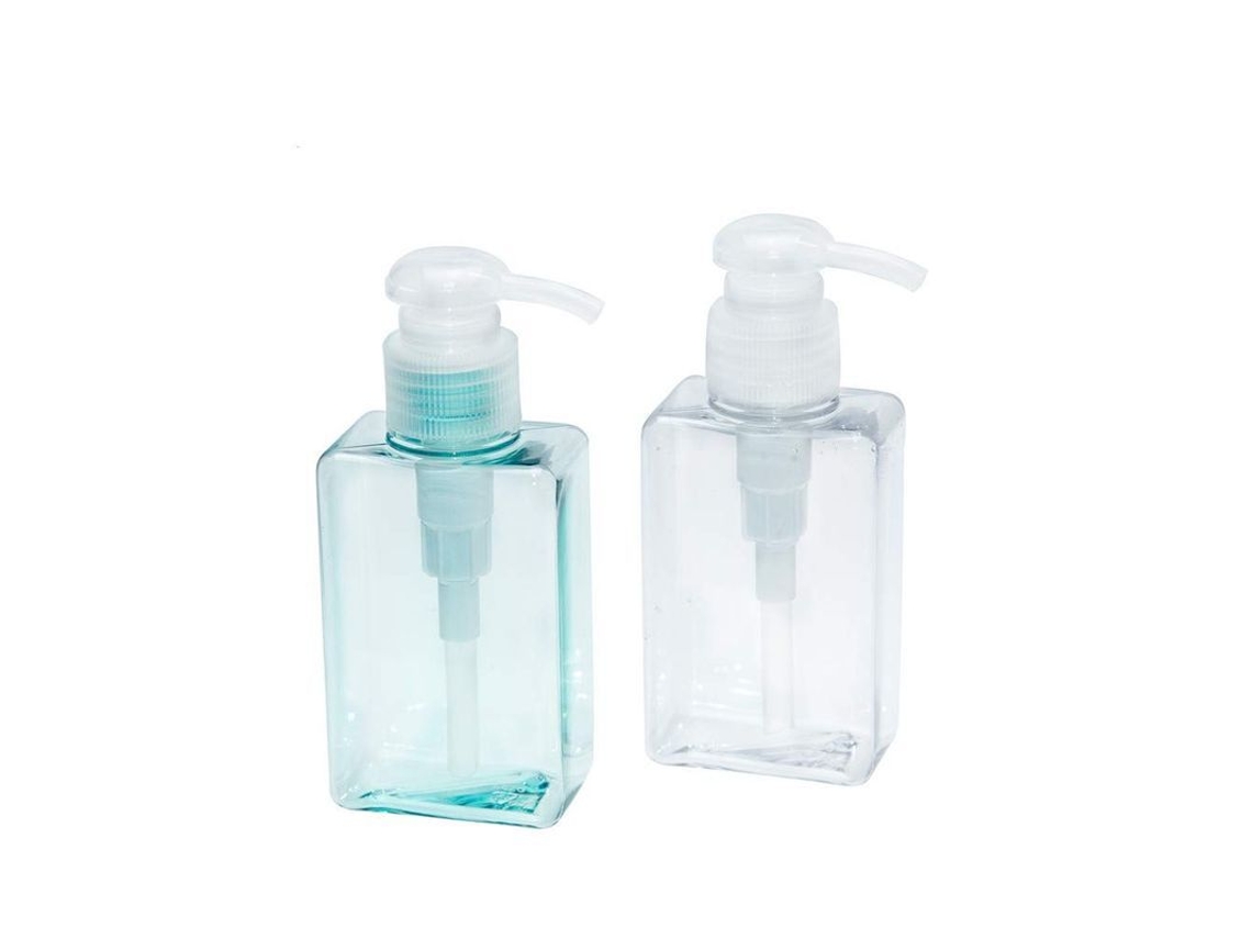 2026-botellas De Bomba Plástica Vacías Transparentes Y Azules 100ml Para Champú Gel De Ducha