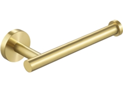 Suporte de papel higiênico AQUAFORGE de parede em aço inox escovado, preto, 12cm
