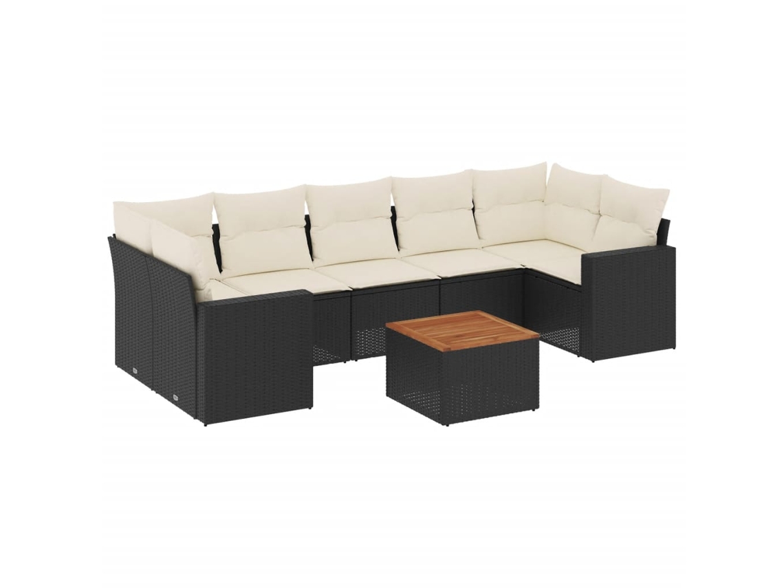 Garden Sofa Set, Garden Sofa Sets Vidaxl Preto Rattan / Vime (n/a)