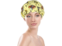 Touca De Banho Feminina, Reutilizável, Impermeável, Dupla Camada, Com Elástico, Ideal Para Cabelos Longos, Touca De