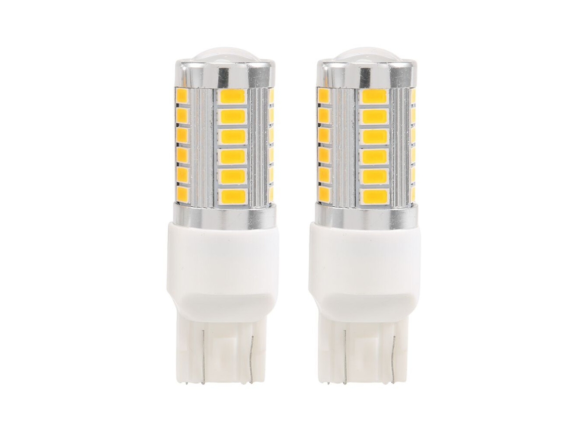 Lâmpadas Led 7443 Luz Âmbar/amarela, 900 Lumens (super Brilhante) para Piscas, Travão, Estacionamento e Marcha atrás (embalagem de 2 Un (t20)