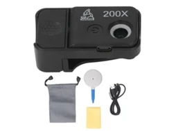 Lente de microscópio para telefone aumento 200x com luz EOOCOO