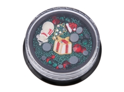 Conjunto De Decoração De Unhas Natal Arvores Papai Noel Strass Adesivos De Manicure 01