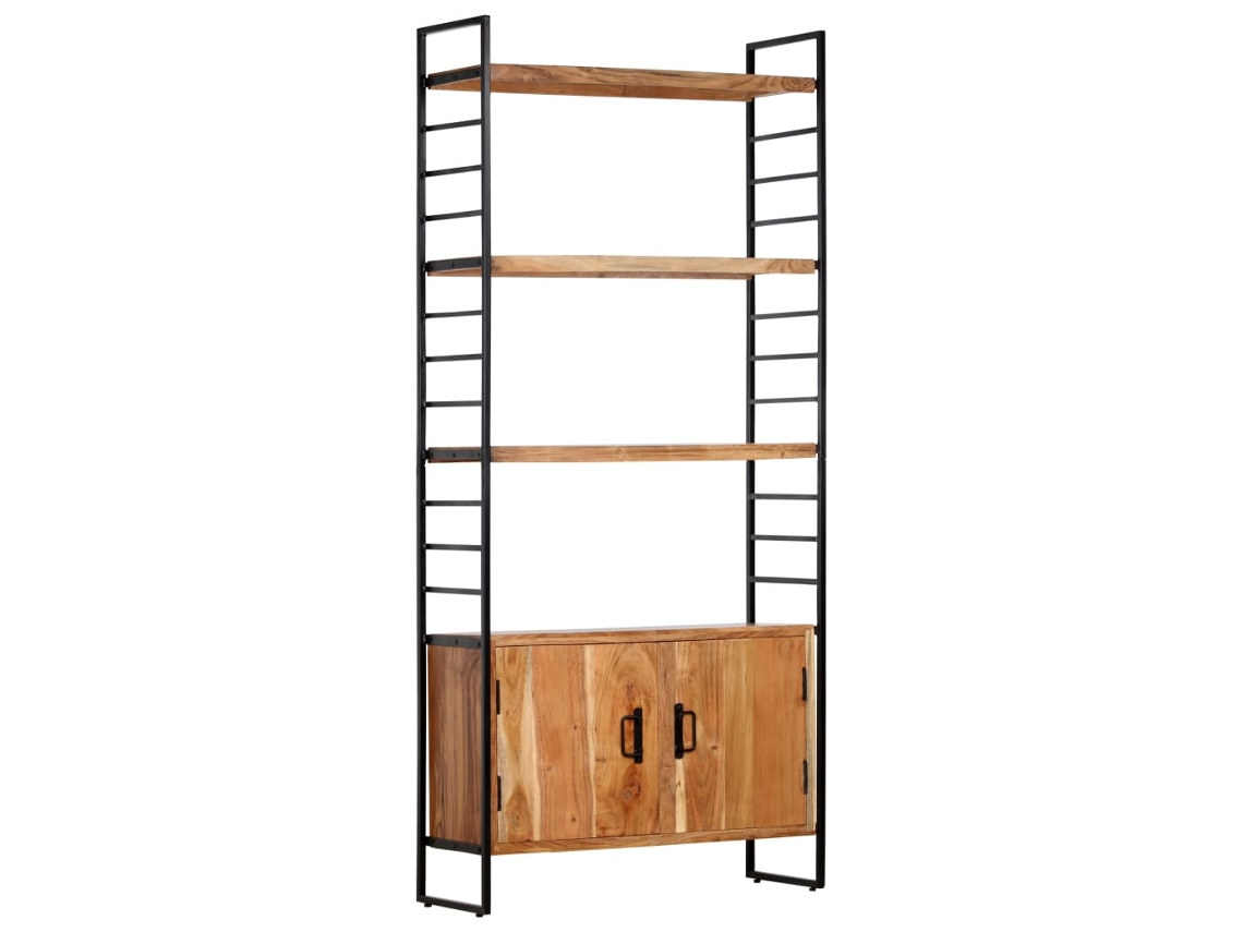 Estante Divisória de 4 Prateleiras 80X30X180 Cm Madeira Acácia Maciça