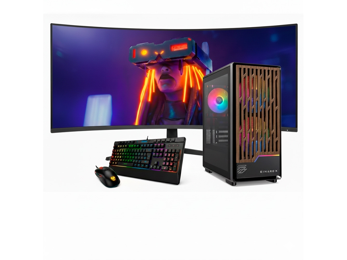 Desktop Gaming Intel I9 14900kf / Rtx 5060 / 32gb Ram / 2tb Nvme / Windows 11 Pro / Monitor Curvo 34” Qhd 165hz / Einarex