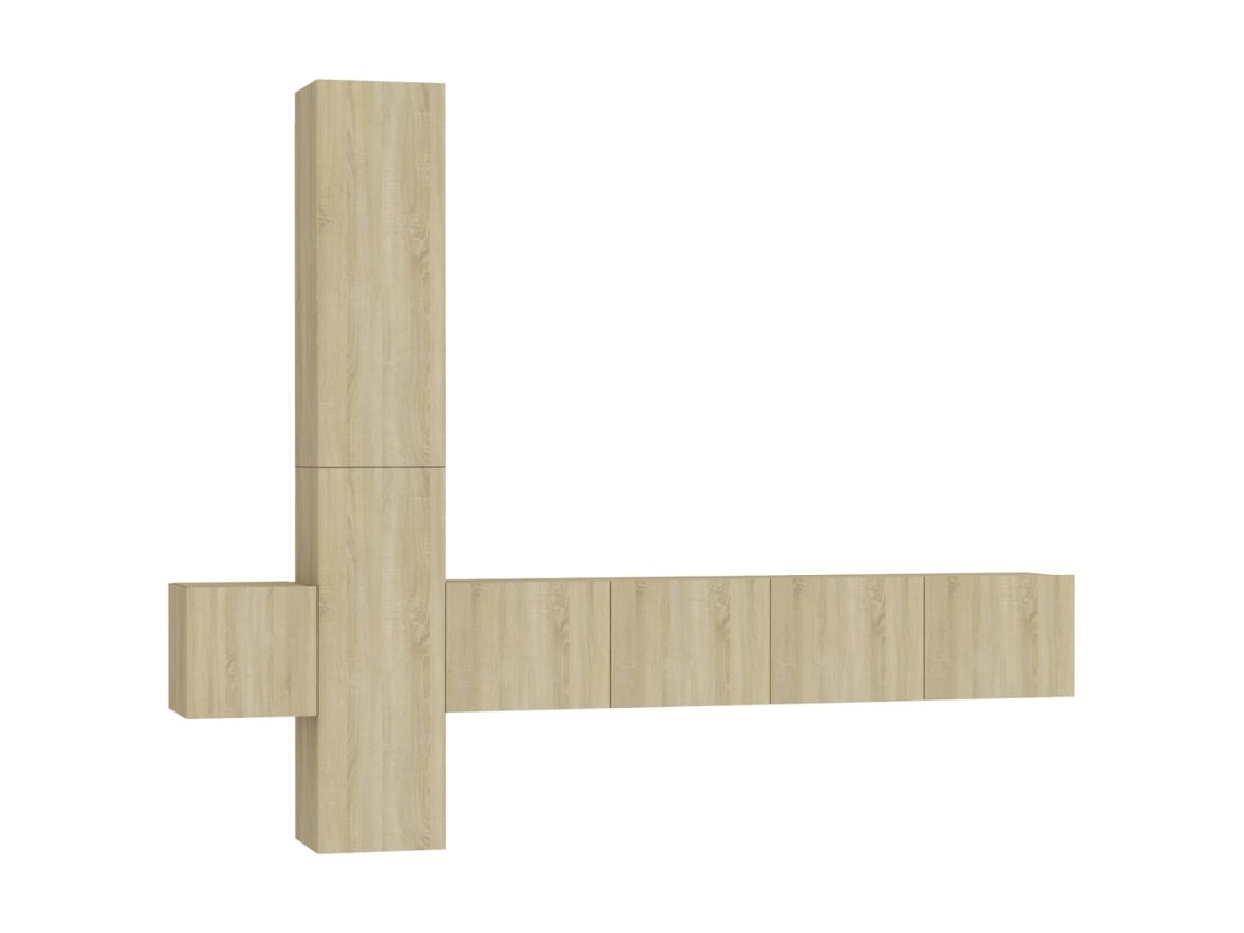 Tv Cabinet, Tv Cabinets Vidaxl Marrom Madeira Processada (n/a)