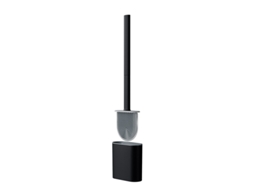 Escova de banho de silicone preta com cabo ZYBLSSBB