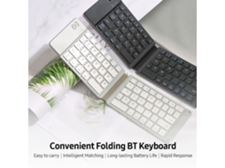 Teclado Bt Plegable Conveniente Com Compatibilidade, Combinação Inteligente, Simples, Compacto, Bateria De Longa Duração, Fácil De Transportar, Preto
