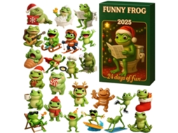 Calendário Do Advento- Sapo Fofo Em Acrílico 2d, Pingente Com 24 Dias De Do, Perfeito Para Presentear