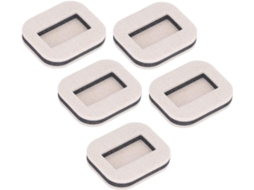 Conjunto De 5 Almofadas Fixação Rolos Duráveis Para Pisos Madeira, Material Ecológico De Feltro E Eva, 8x7cm Cor Feijão