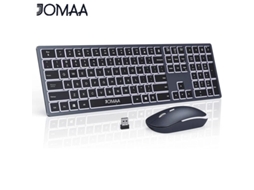 (português) Conjunto Completo De Teclado E Mouse Sem Fio Retroiluminados, Com Clique Silencioso Via Usb E Recarregável.