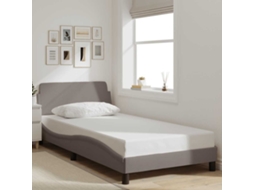 Vidaxl Estrutura De Cama Dover 100x200 Cm Tecido Cinza-acastanhado