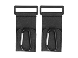 Primerox 2pcs Gancho de Carrinho de Bebê em Couro Preto para Mãos Livres Multiuso Suporta 5kg
