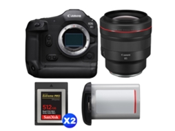 Eos R1 + Rf 85mm F/1.2 L Usm + 2 Sandisk 512gb Extreme Pro Cfexpress Type B + Canon Lp e19 + Ebook “20 Dicas para Fotos Que Impressionam” CANON