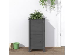 Vidaxl Vaso/floreira De Jardim 40x40x78 Cm Pinho Maciço Cinzento