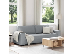 Vidaxl Sofá De 3 Lugares 220x77x82 Cm Tecido Cinza-claro