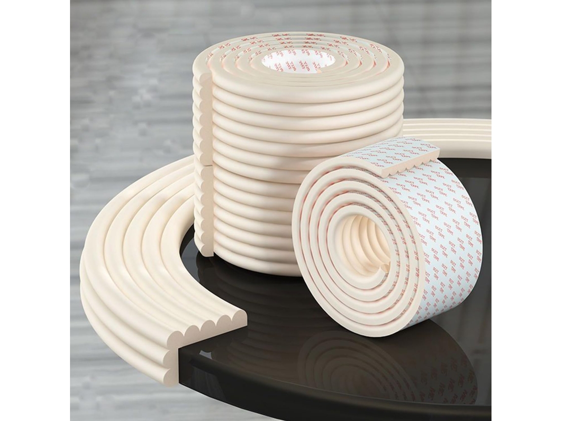 Protetor De Canto Para Mesa De Bebê , Espuma Macia 200 Cm Bege Hexinyigjly