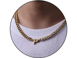 2026 cadena de Eslabón Cubano Con Letra Inicial A z para Hombres Niños Mujeres Acero Inoxidable 6.5mm 18+2 Pulgadas Regalo de Joyería