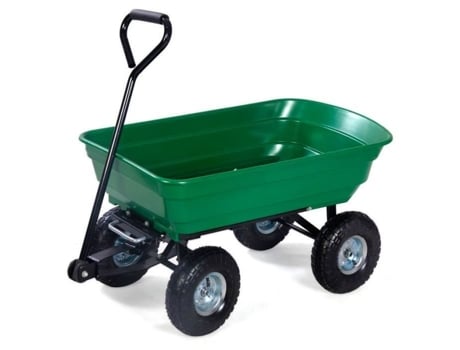 Carrinho de mão manual de jardim Herzberg HG8028 50 Gre com balde basculante de 50 l