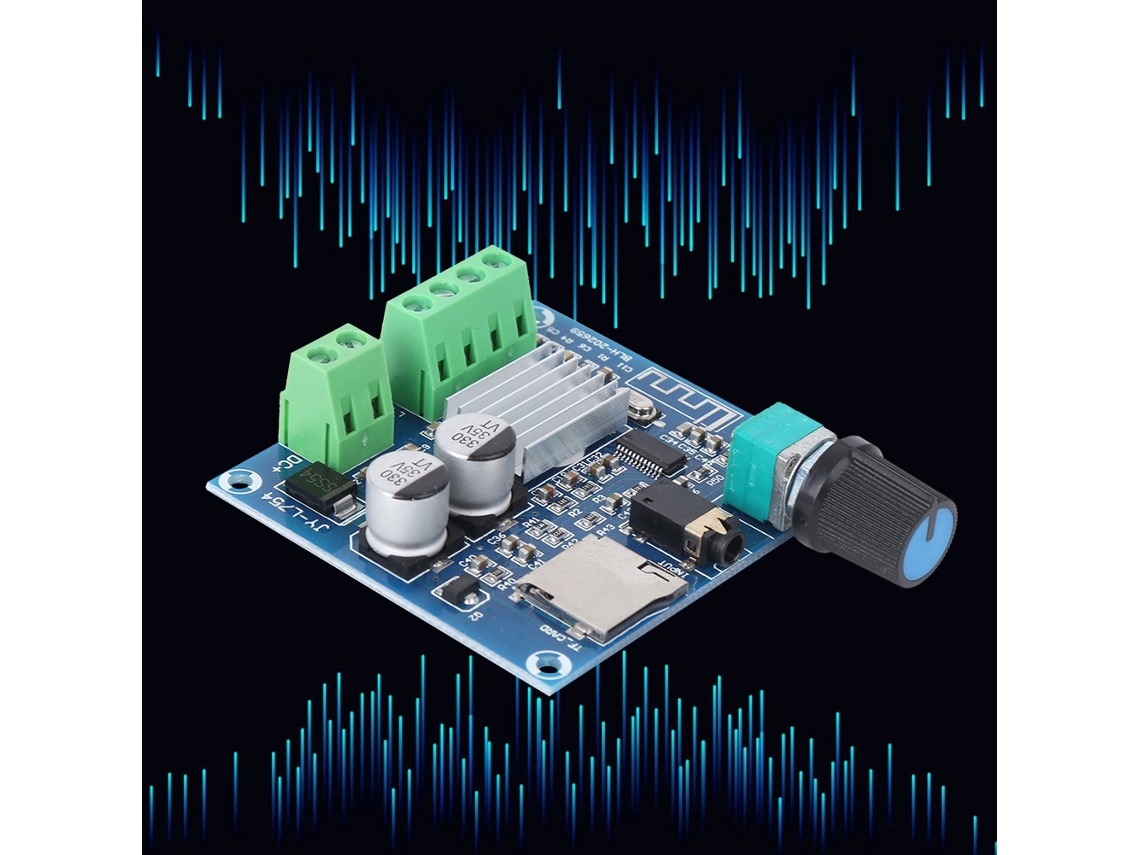 Laxiscreed Placa Amplificador Digital Bluetooth Com Controlo De Volume Ajustável
