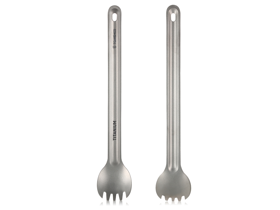Colher Garfo Titanio Longo Outdoor Tomshoo