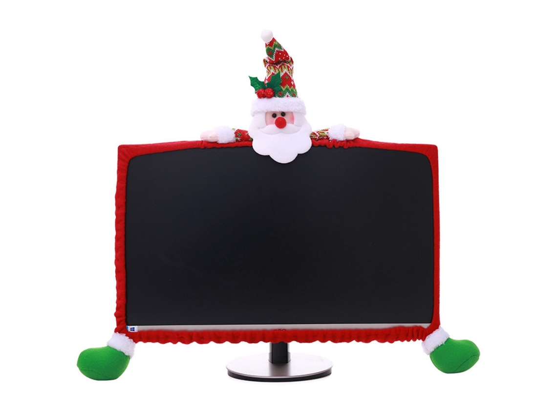 Laxiscreed Enfeite De Natal Santa Claus Para Proteção De Ecrã De Computador E Monitor