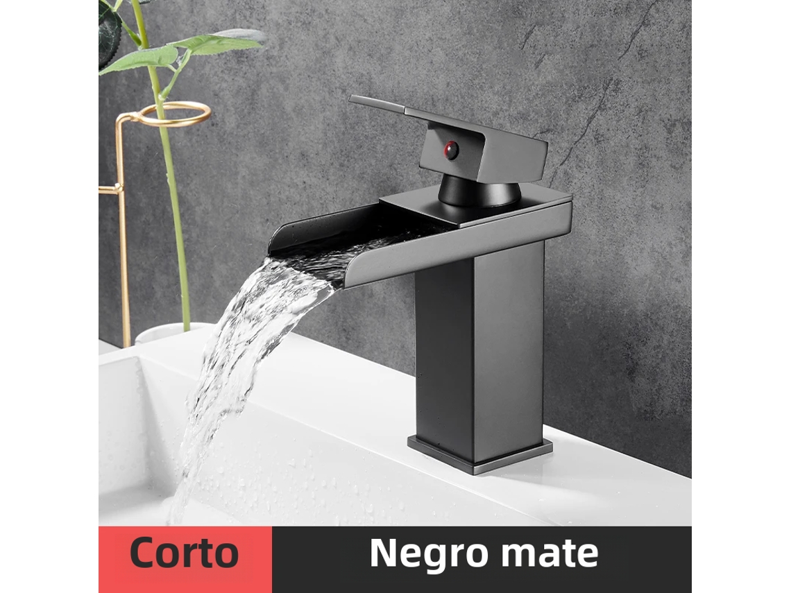 Torneira MDUG Moderna de Aço Inoxidável com Monocomando para Água Quente e Fria Estilo C Curta MDUG