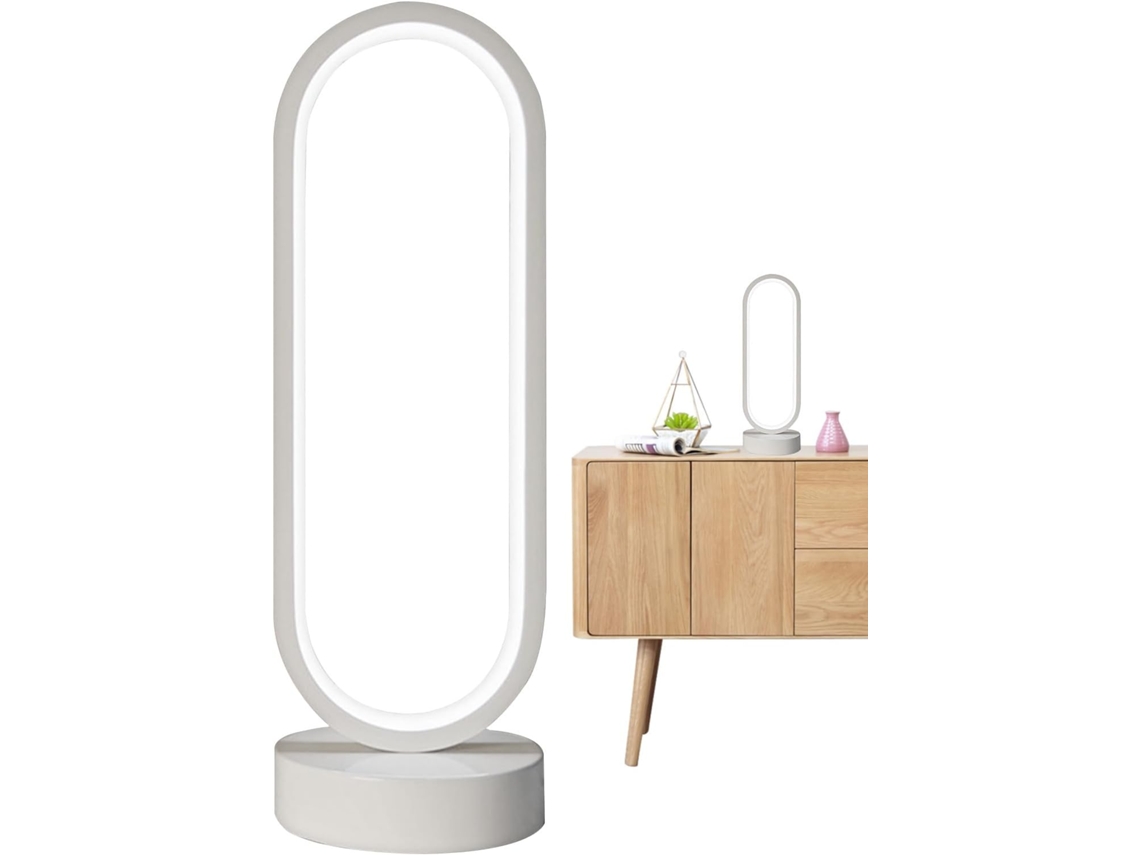 Abajur De Cabeceira Moderno, Abajur De Mesa Minimalista Em Formato Oval