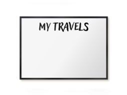 Magnetic Glass Board My Travels For The Hall Espelharte (70x50 Cm)