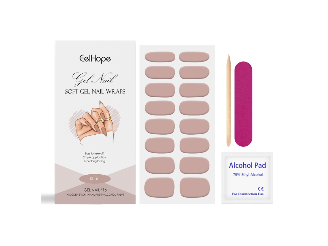 Gel Macio Khaki Envoltório de Unha