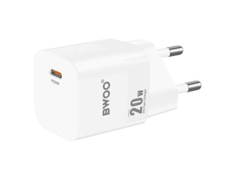 Bwoo Carregador Usb-c Power Delivery Carga Rápida Compacto Branco