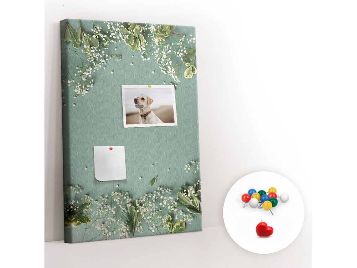 Painel De Cortiça Para Parede Flores De Gipsófila Para O Quarto Das Crianças Espelharte (40x60 Cm)