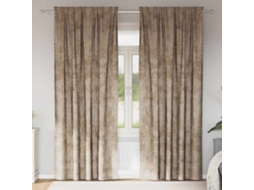 Vidaxl Cortinas De Veludo 2 Unid. Champanhe 245 X 140 Cm Veludo