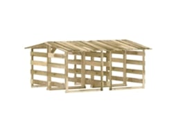 Pergola, Pergolas Vidaxl Marrom Madeira De Pinho Impregnada (100 X 90 X 100 Cm)