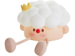 Luminária De Silicone Rosa E Branca Luz Noturna Divertida