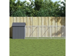 Vidaxl Casota Com Telhado Aço Galvanizado Antracite