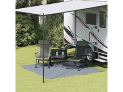 Vidaxl Tapete Para Barraca Azul E Cinza 250 X 250 Cm Polietileno
