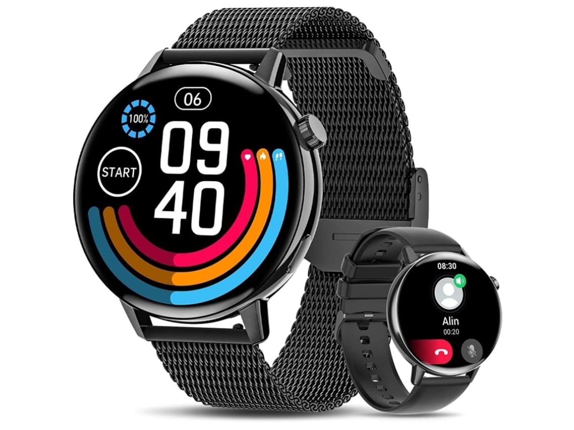 Smartwatch Relogio Smart Watch Masculino Feminino Ouvir Música Frequência  Cardíaca Monitoramento da Pressão Arterial Atender o Telefone IP67 à Prova  D'água Para Android IOS