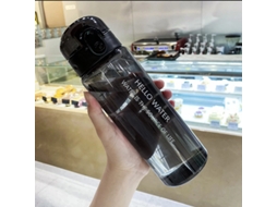 Garrafa de Água Portátil de 780ml, Ideal para Esportes Ao Ar Livre, Camping e para Transportar Chá. MDUG (preta)