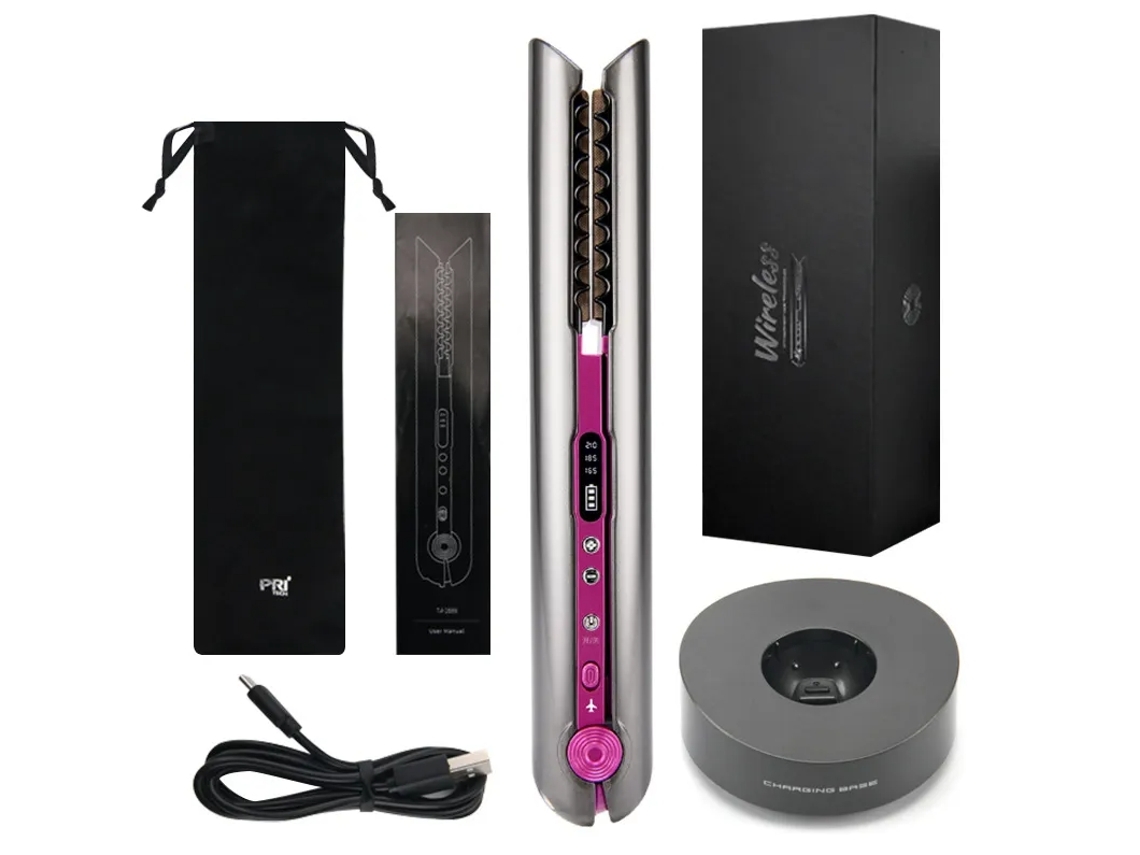 Modelador de Cabelo Pritech Ta-2888 165C 210C 3 Níveis de Temperatura Prateado