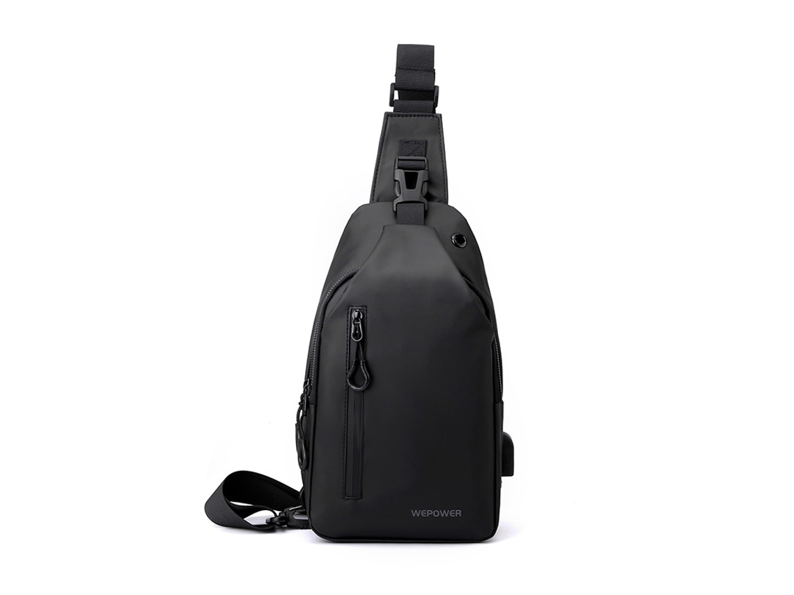 Nova Bolsa Masculina Grande, para Usar no Ombro Ou Transversal, À Prova D'água. preto YUNZII