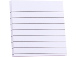 Bloco de notas adesivo 7,6 x 7,6 cm (3 x 3 polegadas), pacote com 10 unidades, com linhas de lembrete, autoadesivo.