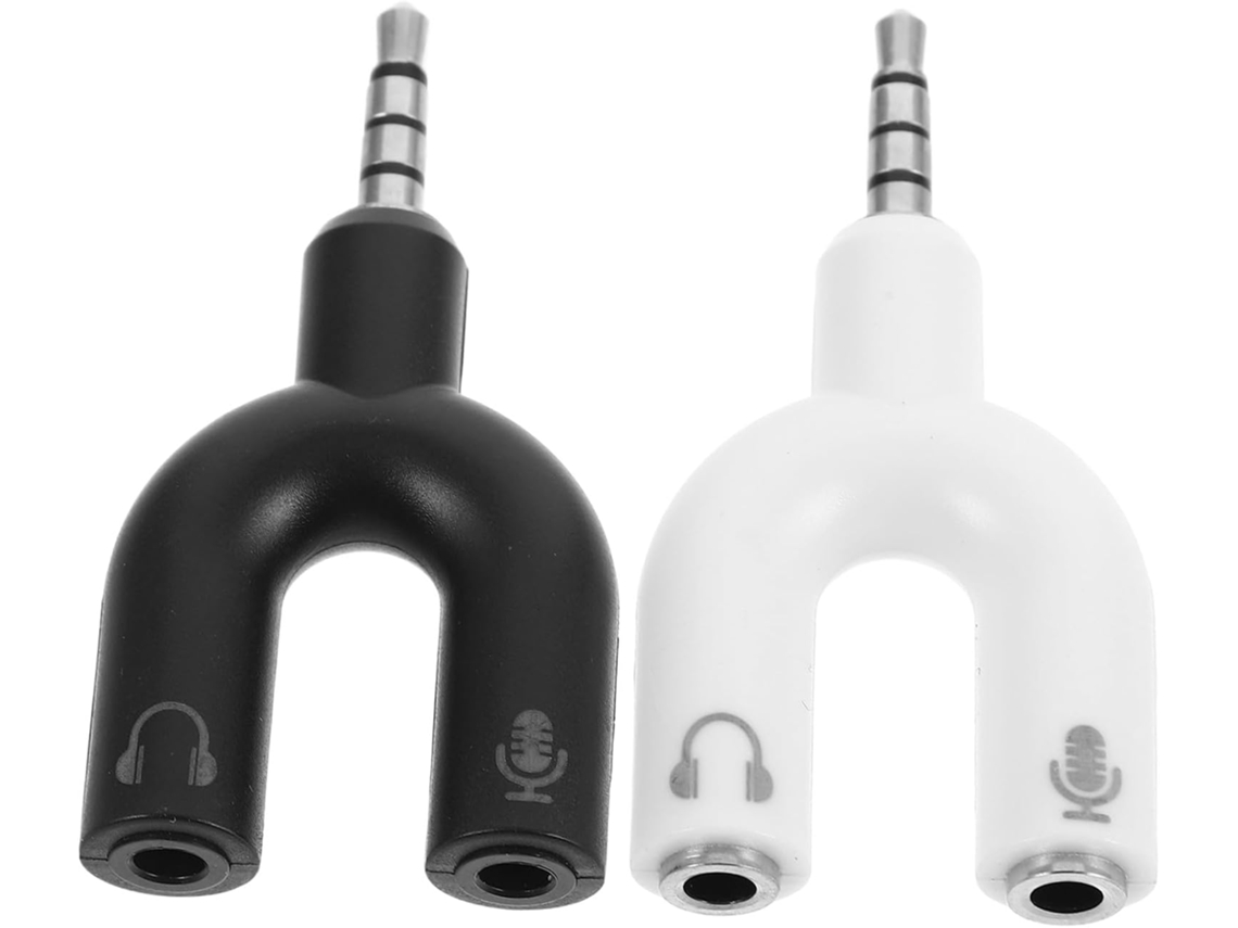 Adaptador Duplo em Y para Fones de Ouvido, com 2 Peças, Divisor de Áudio para Fones de Ouvido. SFUSHOS
