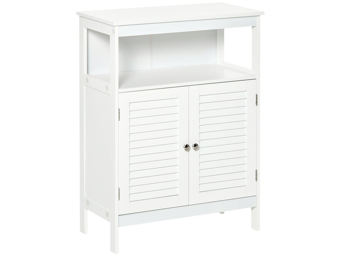 Armário de Banheiro Mdf Cor Branco 60x30x81,6 cm Kleankin