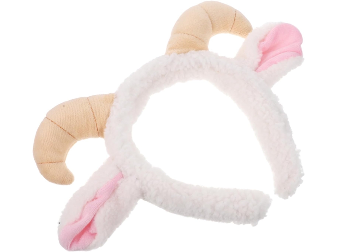 Tiara De Pelúcia Em Formato De Cordeiro Com Orelhas E Chifres De Cabra, Confortável Para Todos Os Gostos.