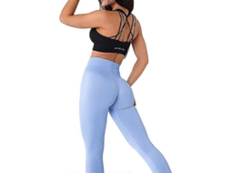 Leggings Nv Sem Costuras - Design Minimalista, Sem Contorno, Alça Alta E Conforto Máximo Pérvinca